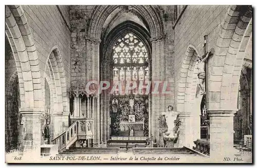 Saint pol de leon Ansichtskarte AK Interieur de la chapelle du Creisker