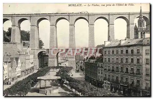 Morlaix Cartes postales Le viaduc vue prise de l&#39hotel de ville