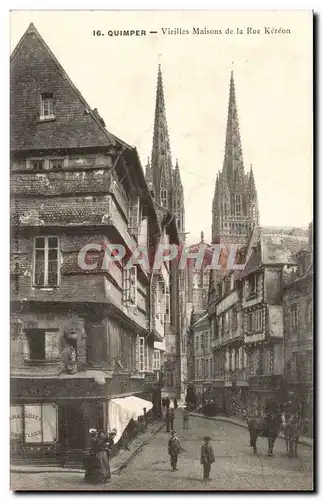 Quimper Cartes postales Vieilles maisons de la rue Kereon