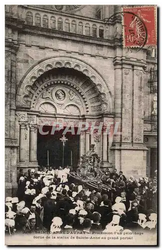 Sainte Anne d&#39Auray Cartes postales Procession d&#39un pelerinage Sortie de la statue de Sainte Anne au grand