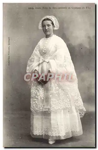 Cartes postales Jeune fille de Douarnenez en costume de fete (folklore costume)