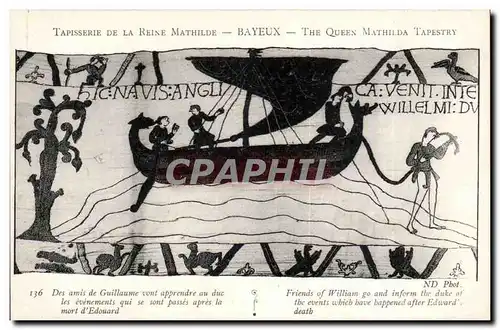 Tapissserie de la reine Mathilde Bayeux Ansichtskarte AK des amis de Guillaume