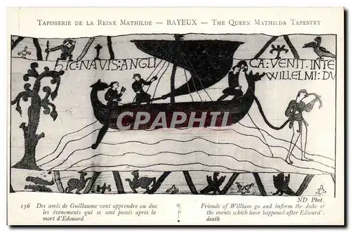 Tapissserie de la reine Mathilde Bayeux Cartes postales des amis de Guillaume