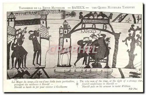 Tapissserie de la reine Mathilde Bayeux Cartes postales Les mages du temps