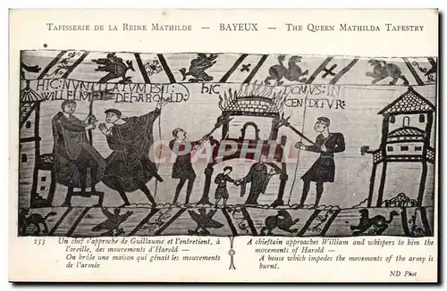 Tapissserie de la reine Mathilde Bayeux Cartes postales Un chef s&#39approche de Guillaume