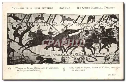 Cartes postales Tapisserie de la reine Mathilde Bayeux L&#39armee d&#39Harold est taillee en pieces