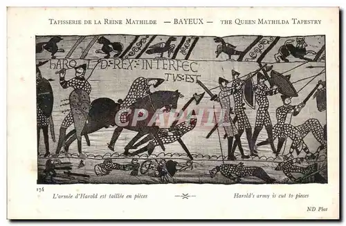 Cartes postales Tapisserie de la reine Mathilde Bayeux En les anglais