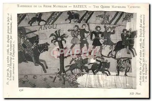 Ansichtskarte AK Tapisserie de la reine Mathilde Bayeux En ce jour la 14 octobre 1066