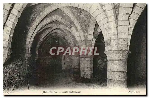 Ancienne abbaye de Jumieges Ansichtskarte AK Salle souterraine