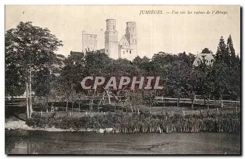 Jumieges Cartes postales Vue sur les ruines de l&#39abbaye