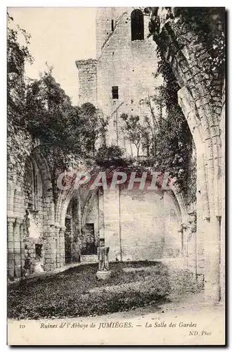 Jumieges Cartes postales Anciennes abbaye de Jumieges Ruines La salle des gardes