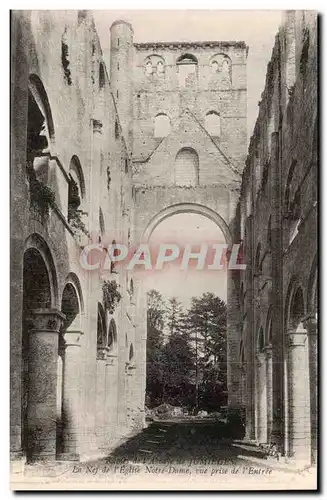 Jumieges Cartes postales Anciennes abbaye de Jumieges La nef de l&#39eglise Notre DAme vue prise de l&#39entree