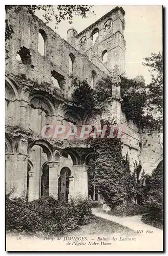 Jumieges Ansichtskarte AK Anciennes abbaye de Jumieges Ruines des lateraux de l&#39eglise Notre Dame