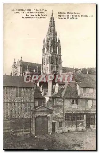 CAudebec en CAux Ansichtskarte AK L&#39eglise Notre Dame La tour de la facade la cathedrale de Rouen