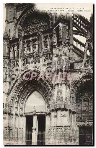 CAudebec en CAux Cartes postales L&#39eglise Notre Dame Portail central