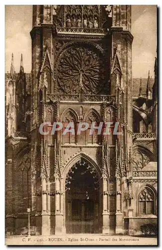 Rouen Cartes postales Eglise Saint Ouen Portail des marmousets