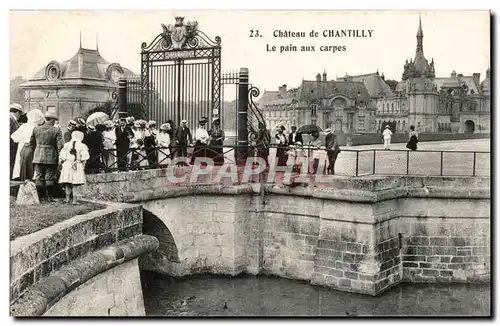 Chateau de Chantilly Ansichtskarte AK Le pain aux carpes