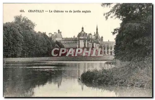 Chateau de Chantilly Cartes postales Vu du jardin anglais