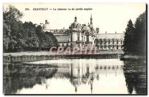 Chateau de Chantilly Cartes postales Vu du jardin anglais