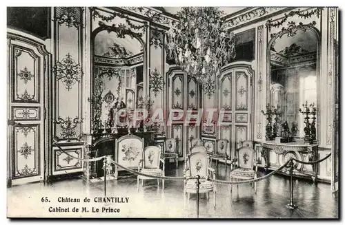 Chateau de Chantilly Ansichtskarte AK CAbinet de M le prince