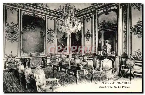 Chateau de Chantilly Cartes postales Chambre de M le prince