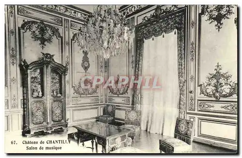 Ansichtskarte AK Chateau de Chantilly Salon de musique