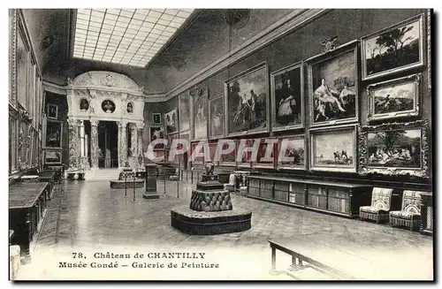 Ansichtskarte AK Chateau de Chantilly Musee Conde Galerie de peinture