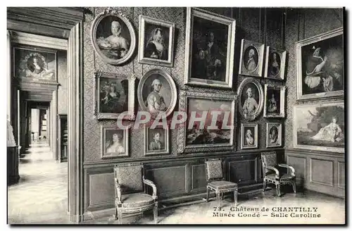 Cartes postales Chateau de Chantilly Musee Conde Salle caroline