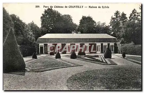 Cartes postales Chateau de Chantilly PArc Maison de style