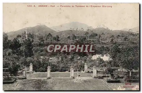 Annam Hue Ansichtskarte AK Panorama au tombeau de l&#39empereur Gia Long Indochine Indochina