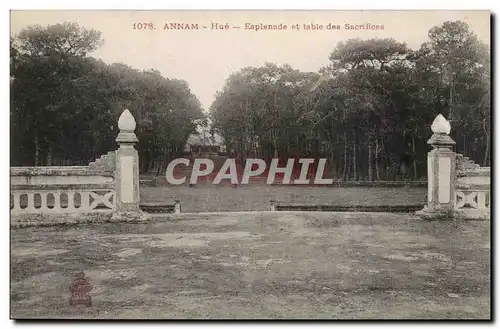 Annam Hue Cartes postales Esplanade et table des sacrifices Indochine Indochina