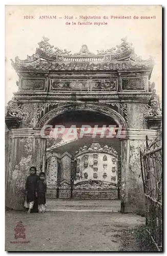 Annam Hue Cartes postales Habitation du president du conseil de la famille royale Indochine Indochina