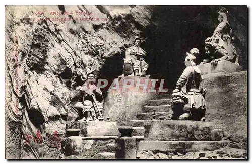 Annam Hue Cartes postales Tourane Quatre genies defendant la grotte de marbre Indochine Indochina TOP