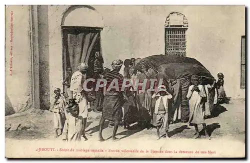 Djibouti Cartes postales Scene de mariage somalis Entree solennelle de la fiance dans la demeure de son mari TOP