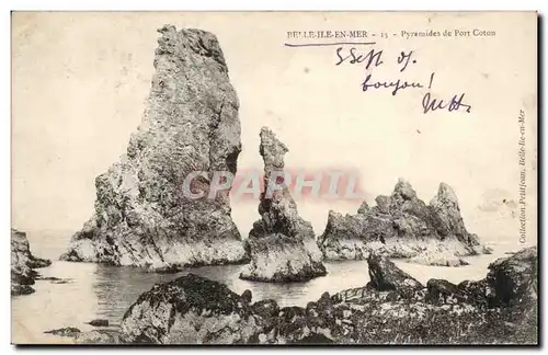 Belle ile en mer Cartes postales Pyramides de port Coton