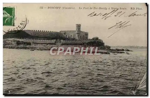 Roscoff Cartes postales Le fort de Per Haridy a maree haute