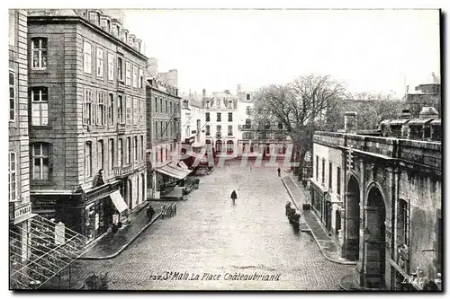 Saint Malo Cartes postales la place Chateaubriant