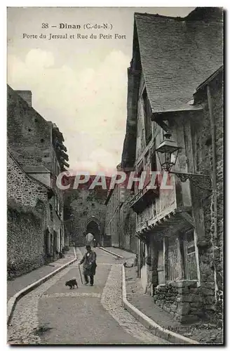 Dinan Ansichtskarte AK porte du Jerzual et rue du petit fort