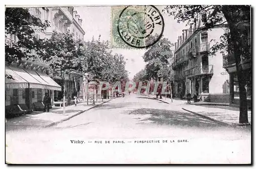 Vichy - Rue de Paris - Perspective de la Gare - Cartes postales