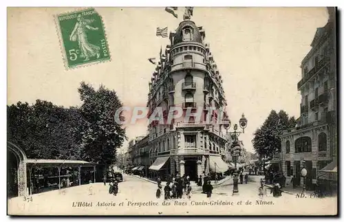 Vichy - L&#39Hotel et Perspective des Rues Cunin Gridaine et de Nimes - Cartes postales