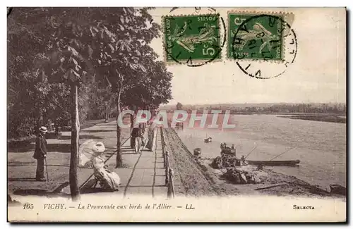 Vichy - La Promenade aux Bords de l&#39Allier - Ansichtskarte AK