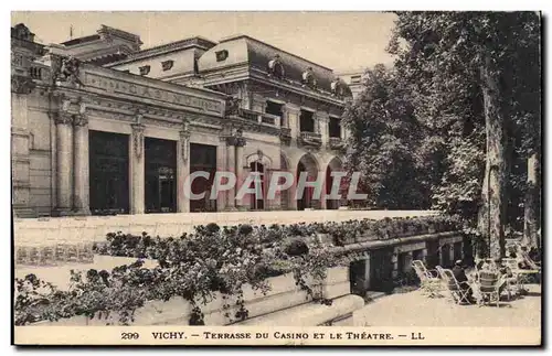 Vichy - Terrasse du Casino et le Theatre - Ansichtskarte AK