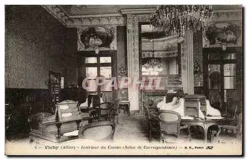 Vichy - Interieur du Casino Salon de Correspondance - Ansichtskarte AK