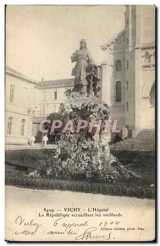 Vichy - L&#39Hopital - La Republique accueillant les vieillards - Cartes postales