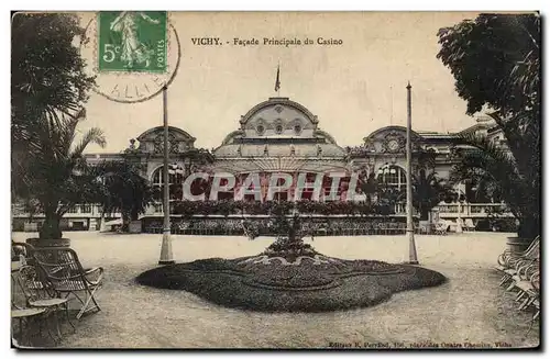 Vichy - Facade Principale du Casino - Ansichtskarte AK