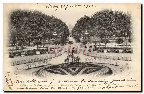 Vichy - Le Parc vue prise de la Terrasse du Casino - Cartes postales