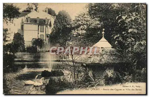 Vichy - Bassin des Cygnes et villa des Serres - swan - Cartes postales