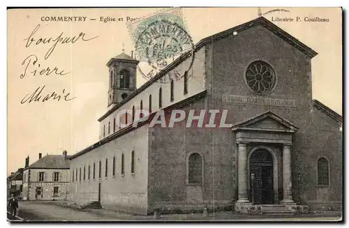 Commentry - L&#39Eglise et Poste - Cartes postales