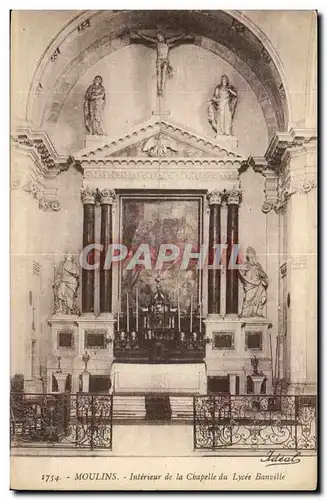 Moulins - Interieur de la Chapelle des Lycee Banville - Ansichtskarte AK