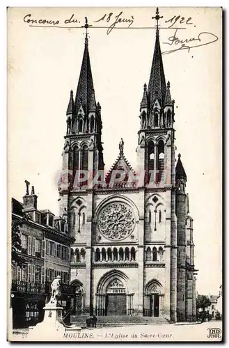 Moulins - L&#39Eglise du Sacre Coeur - Cartes postales